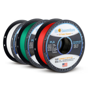 Christmas Pack PLA Filament 1.75 mm – 3 Rolls (Red, Green, White)