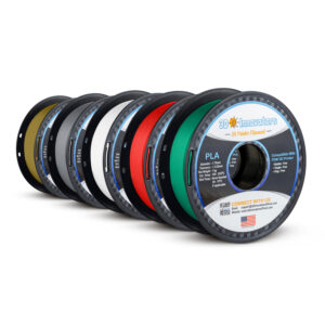Christmas Pack Extended PLA Filament 1.75 mm – 5 Rolls (Red, Green, White, Gold, Silver)